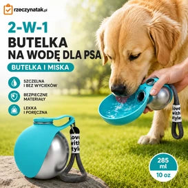 Przenośna Butelka na Wodę dla Psa ze Stali Nierdzewnej