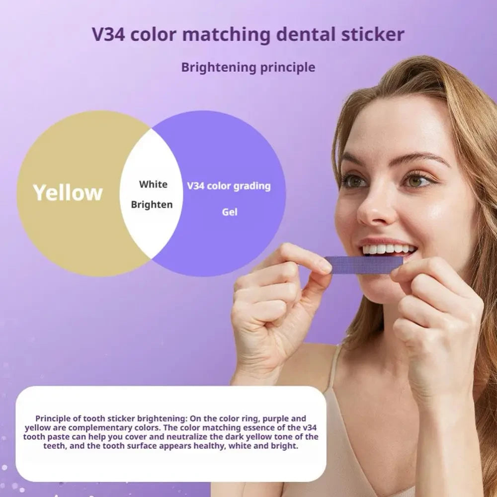 Fioletowe paski wybielające zęby