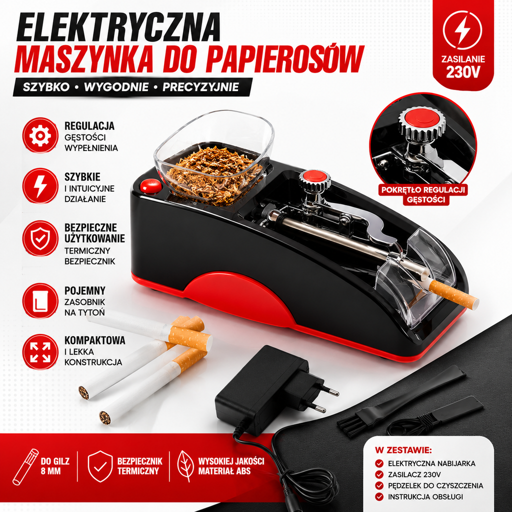 Elektryczna maszynka do nabijania papierosów