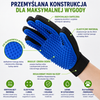 RĘKAWICA SZCZOTKA DO WYCZESYWANIA SIERŚCI GŁASKANIA KĄPIELI MASAŻU PSA KOTA