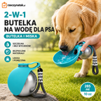 Przenośna butelka z miską – świeża woda dla Twojego pupila zawsze pod ręką!